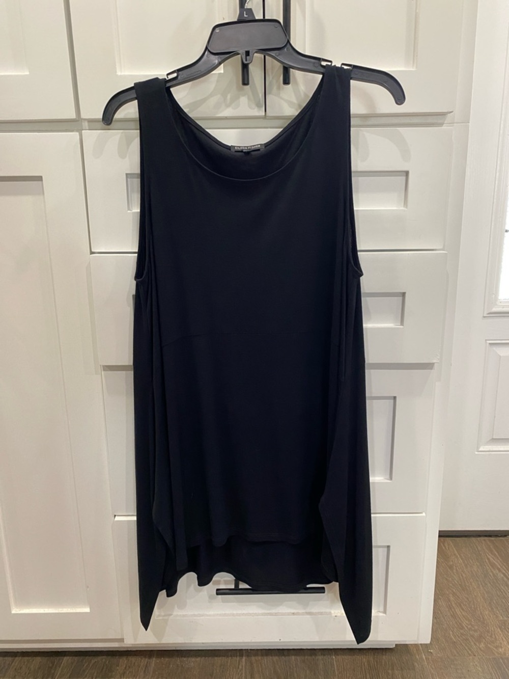 Eileen Fisher Black Draped Swing Tunic Medium